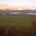 frosty sunrise over the bulkley river valley