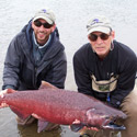 jay and jesse with a 50+ pound king salmon